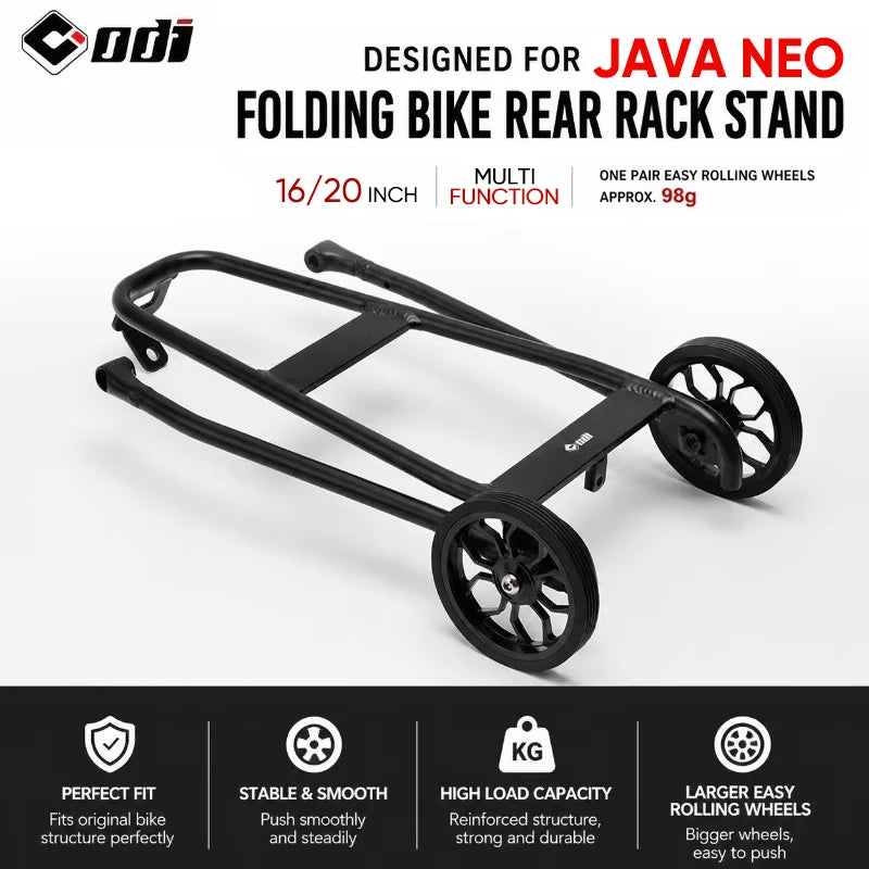 ODI Rear Rack for JAVA NEO 16"/20" Folding Bike | Alloy Cargo Rack Bicycle Cargo Rack Nixie