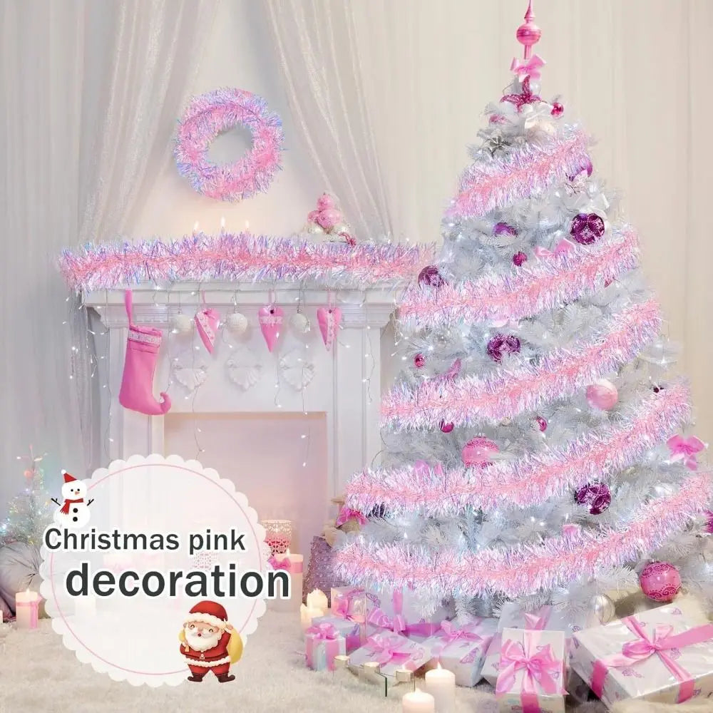Christmas Glitter Tinsel Ribbon Garland Strip 2M – DIY Decor