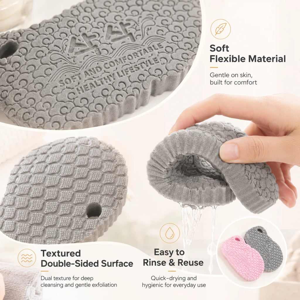 Children's Soft 3D Bath Sponge – Gentle Exfoliating Scrubber