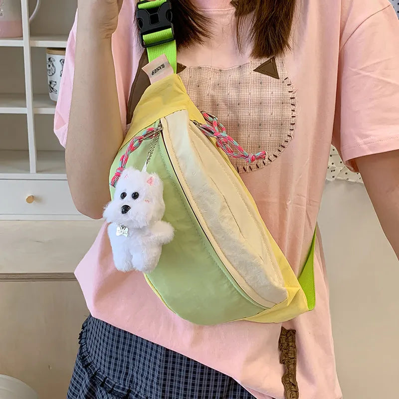 Japanese Crossbody Chest Bag – Cute Lightweight Phone Shoulder Bag Crossbody Chest Bag Nixie Green