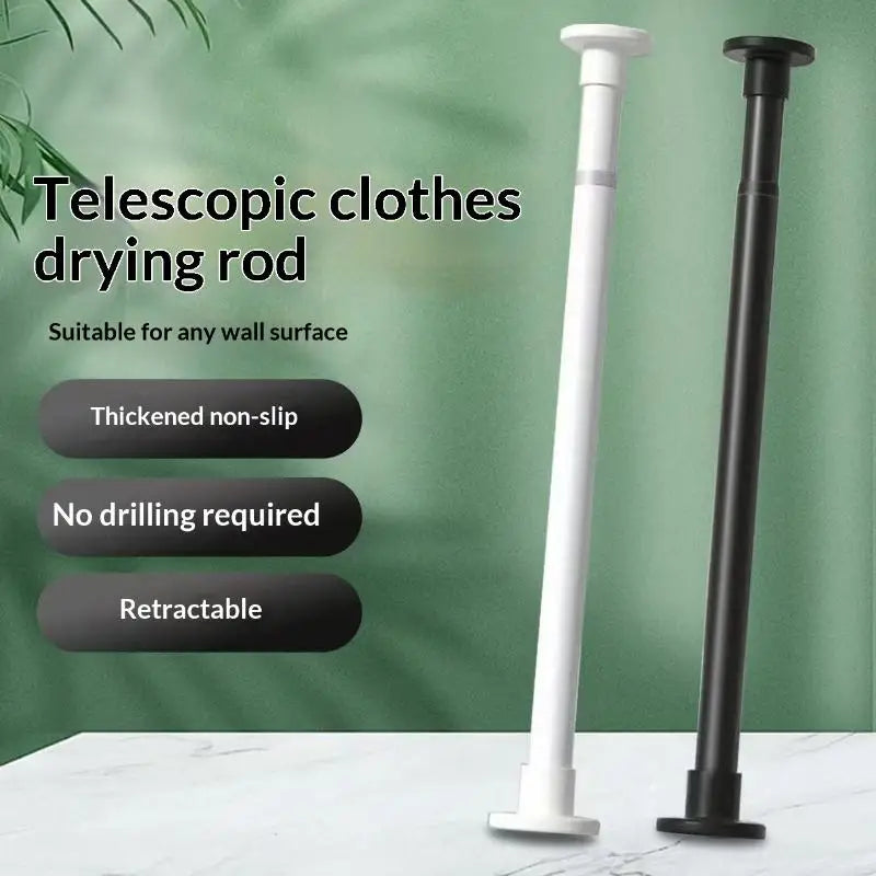 No-Drill Adjustable Tension Rod – Heavy Duty Telescopic Pole Telescopic Tension Rod Nixie