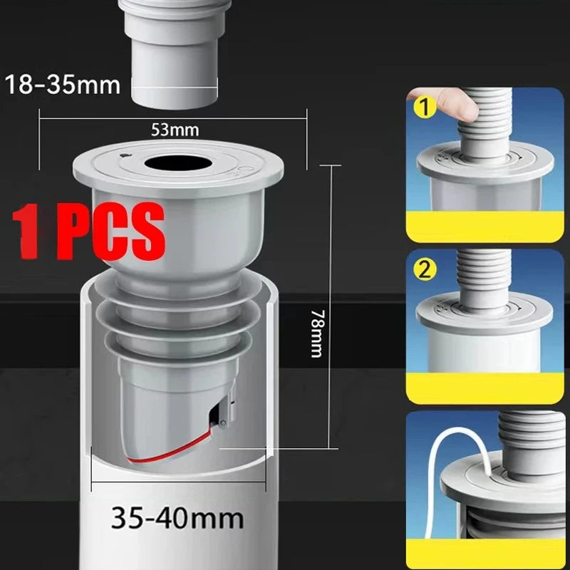 Silicone Sewer Seal Ring – Anti-Odor Floor Drain Plug Drain Seal Plug Nixie 1pcs 35-40mm gray