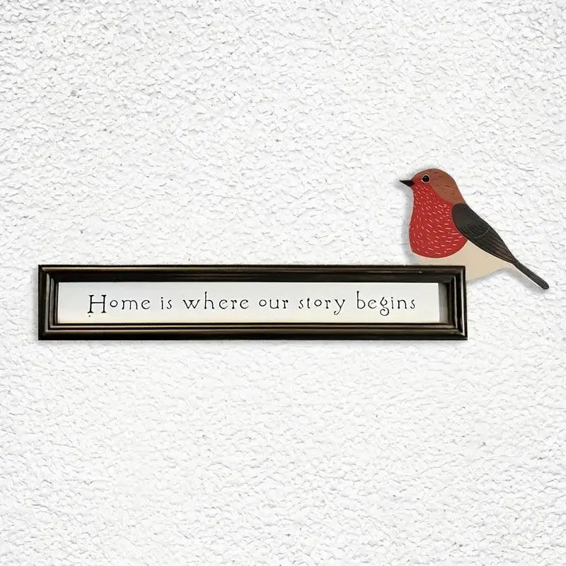 4-Piece Bohemian Wooden Bird Ornament Set | Home Decor Wooden Bird Ornament Nixie