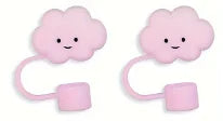 2pcs Kawaii Silicone Straw Tip Covers for Stanley 30 & 40oz Straw Tip Covers Nixie 2pcs pink