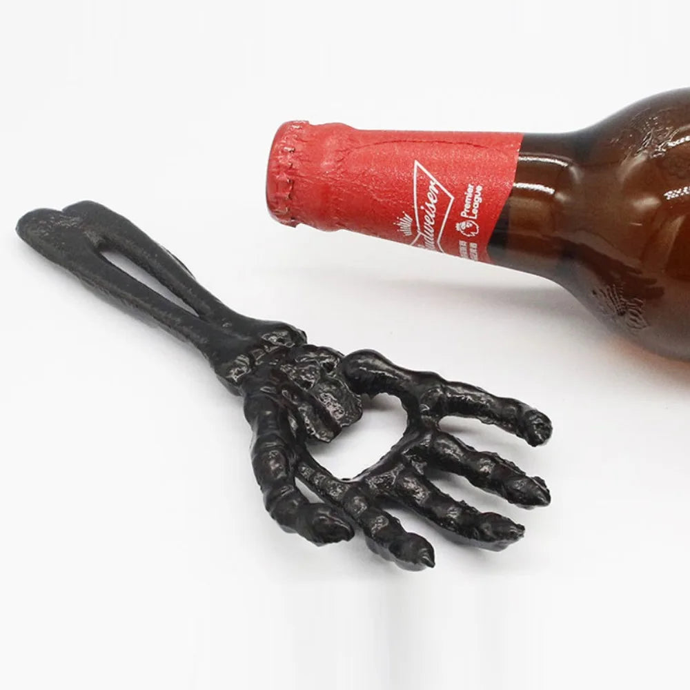 Cast Iron Skeleton Hand Bottle Opener – Halloween Bar Tool Bottle Opener Nixie