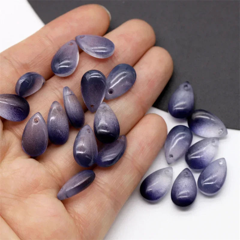 20pc Water Drop Czech Lampwork Glass Beads 8x14mm Mix Color DIY Lampwork Glass Beads Nixie