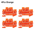 4Pcs PTTB-2.5 Double Layer Spring Terminal Block | DIN Rail