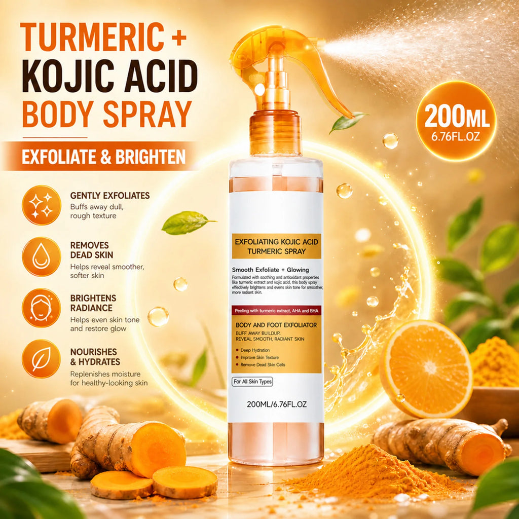 VIARELINE Kojic Acid Turmeric Body Exfoliator Spray AHA BHA Body Exfoliator Spray Nixie