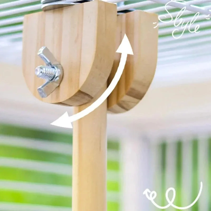 Bird Swing Perch Toy – Rotating Chew Design for Parrots