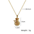 Copper Money Pouch Pendant Necklace | Women's Collarbone Chain Pendant Necklace Nixie XL1997-67