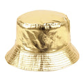 Reversible Bucket Hat UPF 50+ Metallic Harajuku Style Unisex Reversible Bucket Hat Nixie Gold