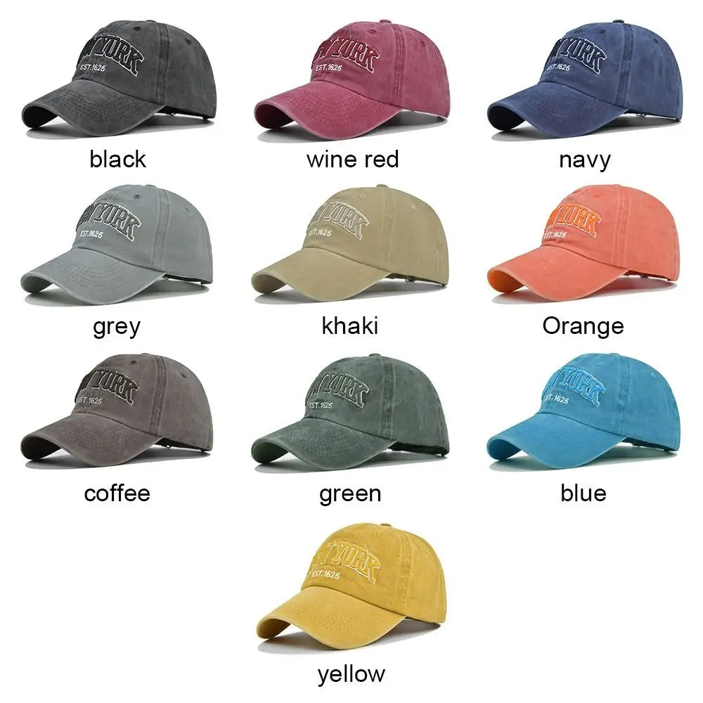 New York EST.1626 Vintage Washed Cotton Baseball Cap Baseball Cap Nixie