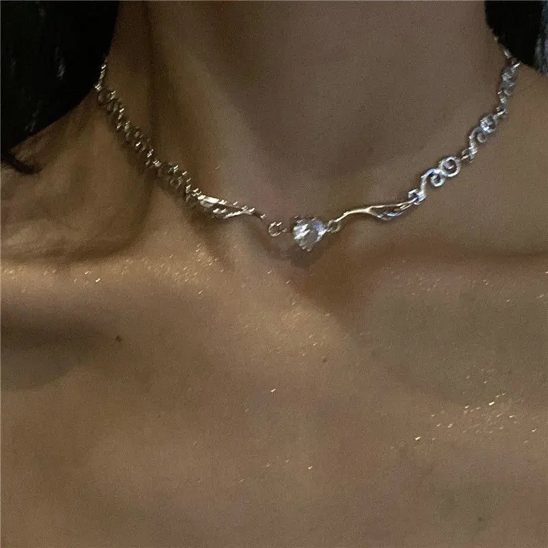 Silver-Plated Wing Pendant Necklace for Women – Diamond Accent Pendant Necklace Nixie