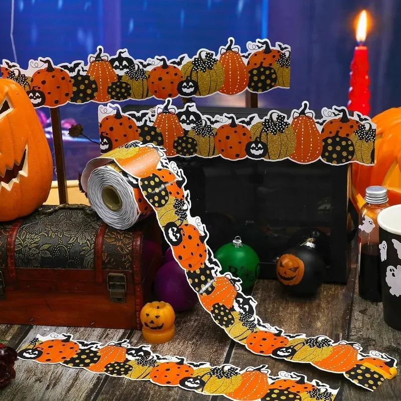 33 Ft Halloween Pumpkin Bat Bulletin Board Border Trim Decor Bulletin Board Border Nixie