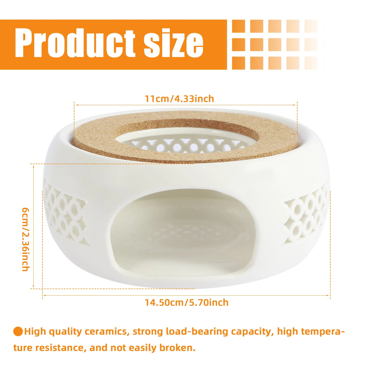 Hollow Ceramic Teapot Warmer Candle Heating Base Holder Teapot Warmer Base Nixie