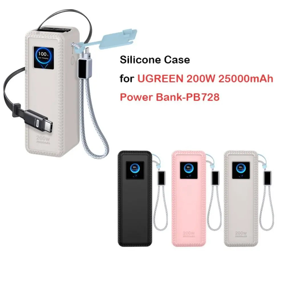 Silicone Case for UGREEN 200W 25000mAh Power Bank PB728 Power Bank Case Nixie