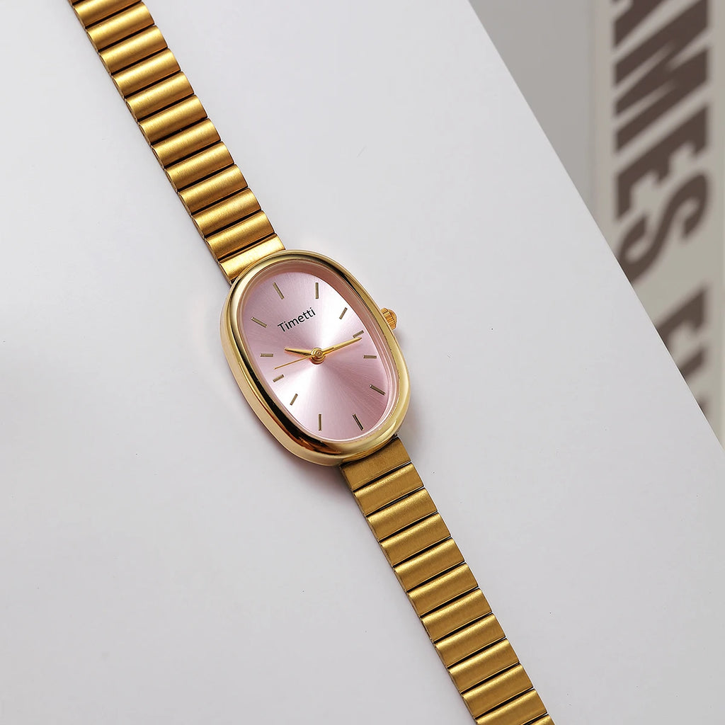 Timetti Women's Roman Numeral Casual Quartz Watch | Alloy Women's Quartz Watch Nixie