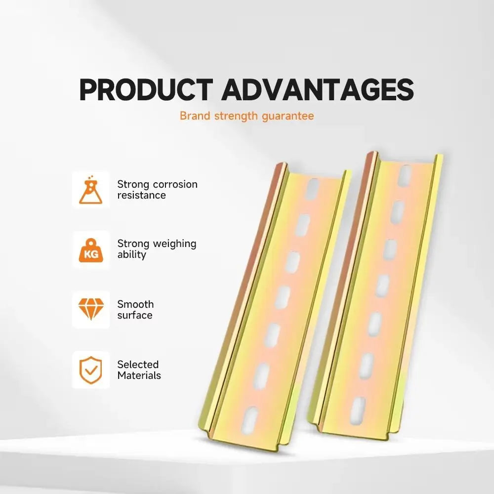 C45 DIN Rail 35mm Wide 10–50cm Terminal Block Guide Rail 1mm DIN Rail Guide Nixie