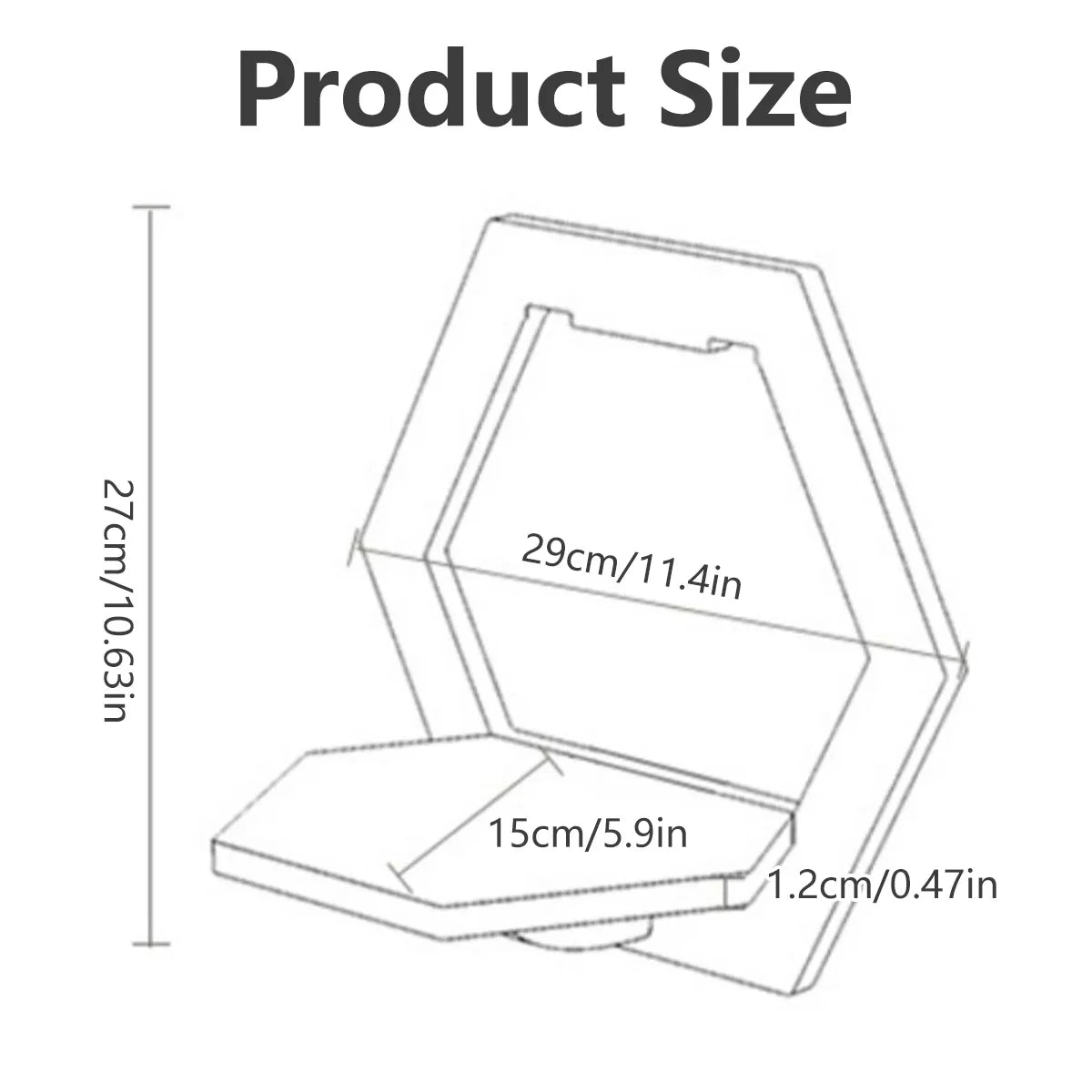 3-Pack Hexagon Wall Shelves Punch-Free Mounted Display Stand Wall Display Shelf Nixie