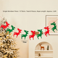 Felt Christmas Banner Elk & Santa Hanging Ornament Décor Christmas Banner Nixie Style 2