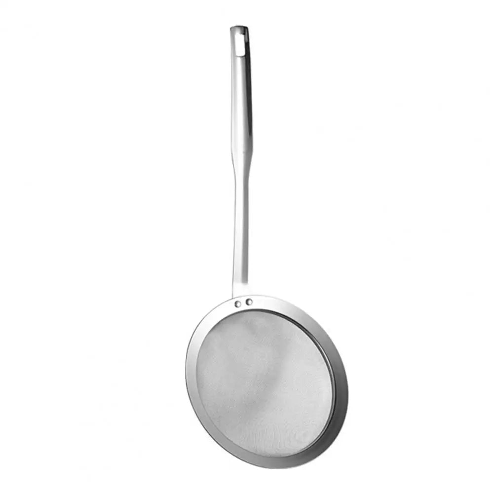 Stainless Steel Fine Mesh Skimmer – Long Handle Strainer Spoon Mesh Skimmer Strainer Nixie B S