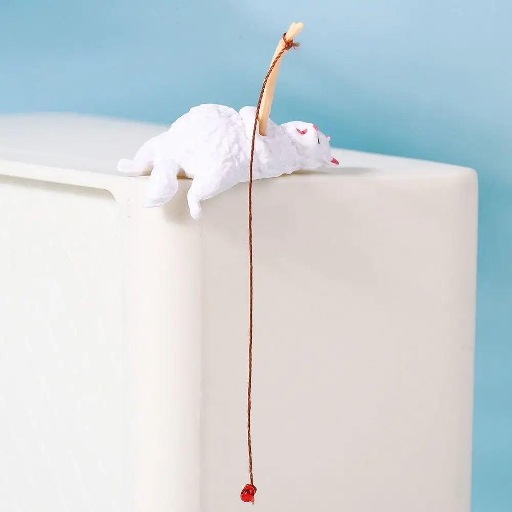 Miniature Fishing Cat Aquarium Ornament – Cartoon Fish Tank Decor Aquarium Ornament Nixie