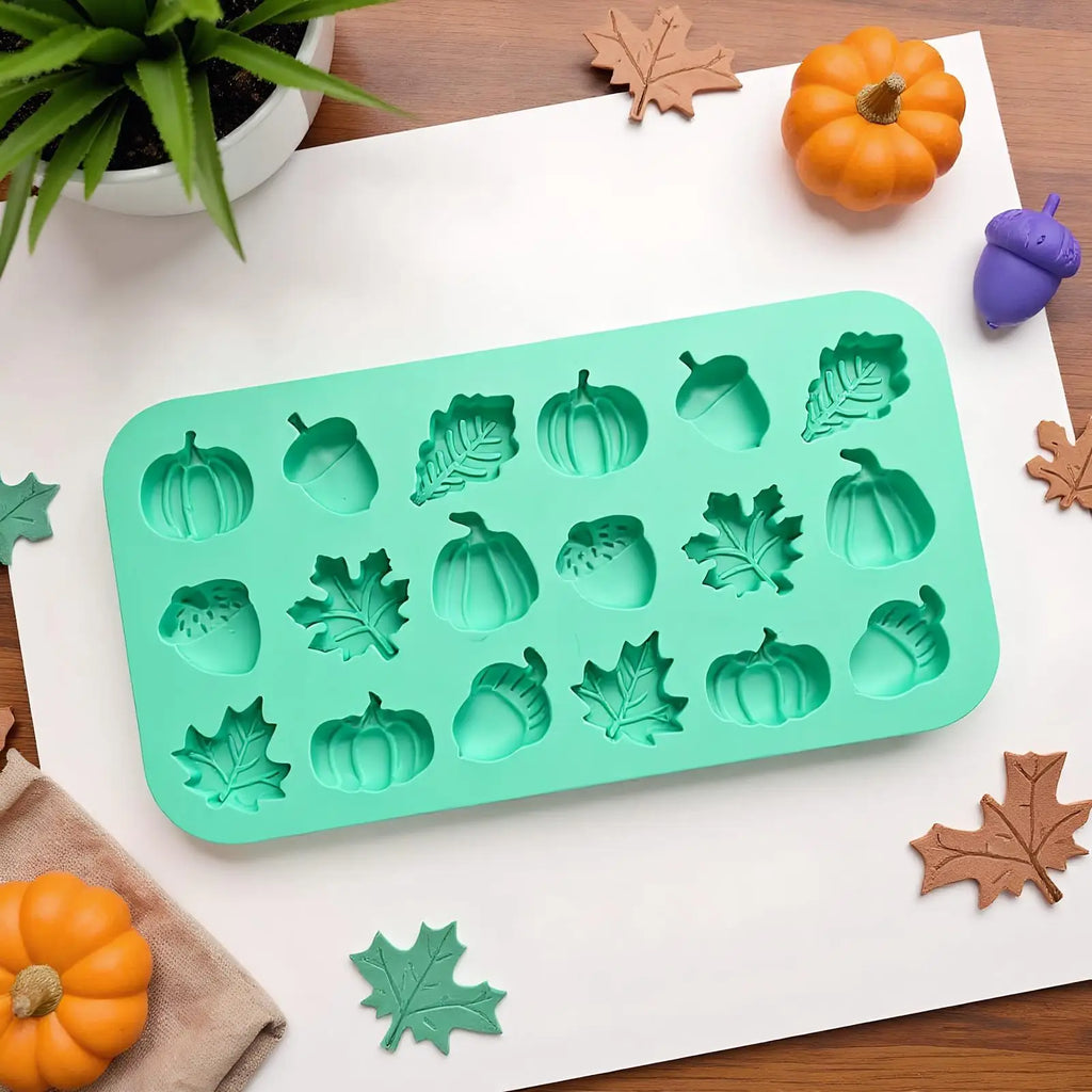 18-Cavity Autumn Harvest Silicone Mold – Chocolate & Resin Silicone Baking Mold Nixie