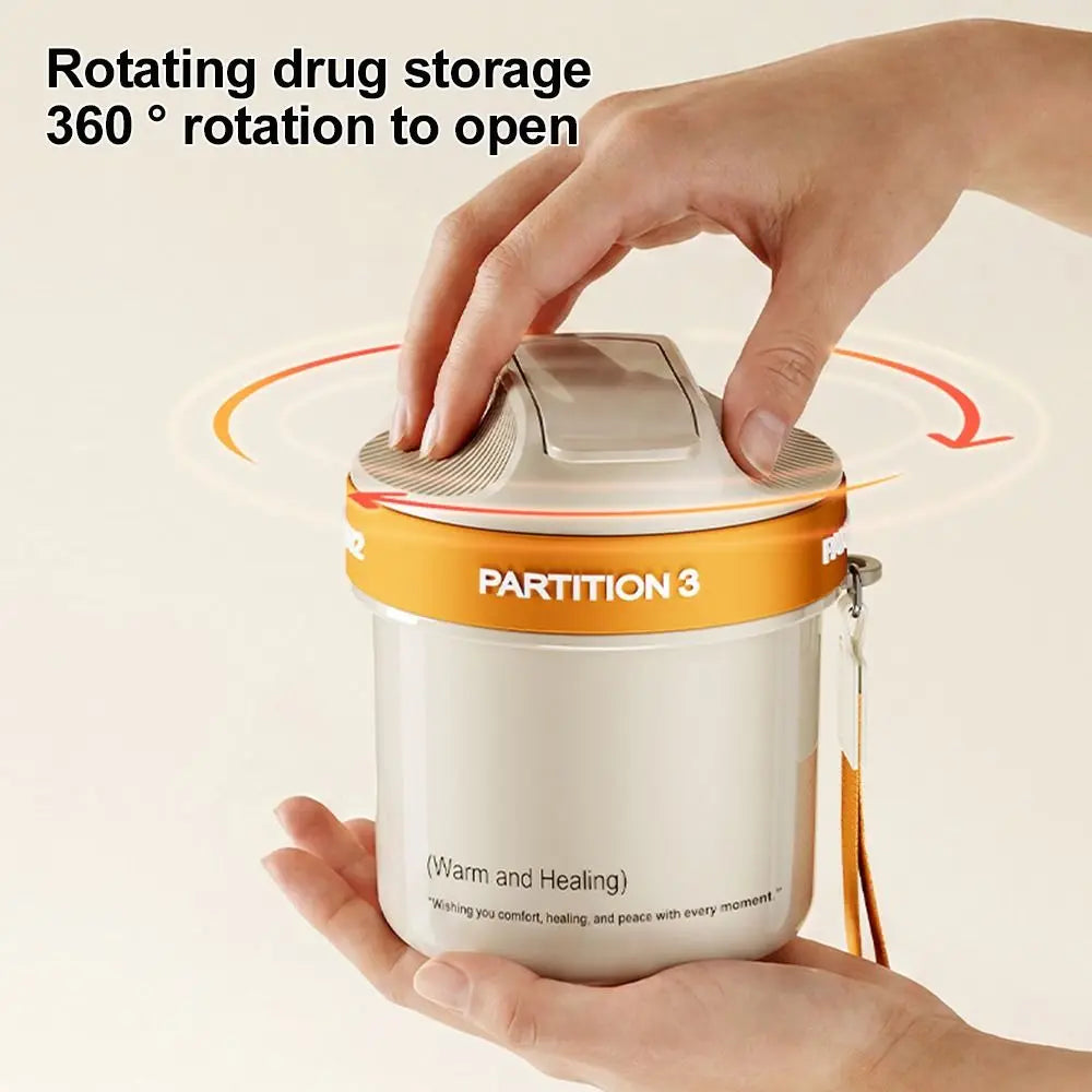 4-Compartment Weekly Pill Organizer – Travel Medicine Case Pill Organizer Nixie