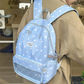 Korean Polka Dot Backpack for Girls | Large Capacity Nylon Bag Girls Backpack Nixie Blue