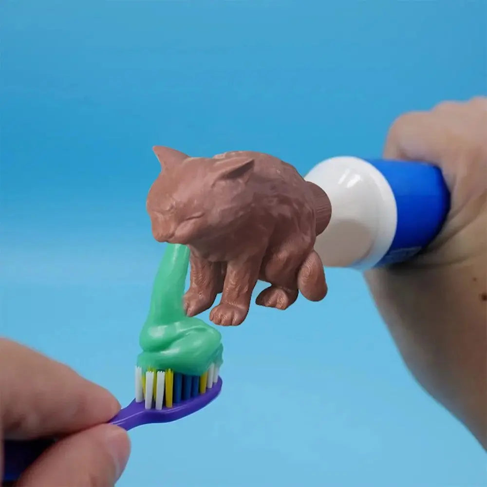 3D Printed Cat Toothpaste Squeezer – Funny Prank Tube Adapter Novelty Prank Gadget Nixie