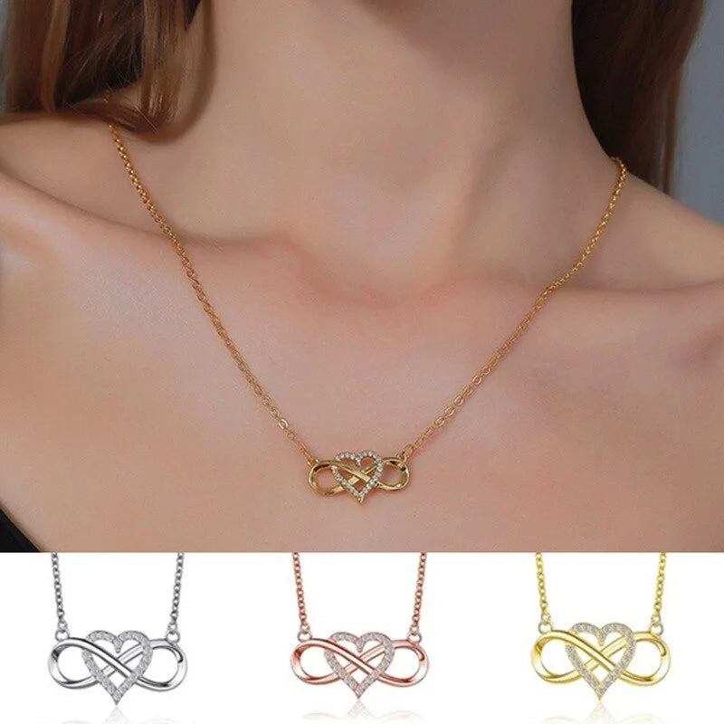 Vintage Hollow Heart Glass Pendant Necklace Crystal Accents Pendant Necklace Nixie
