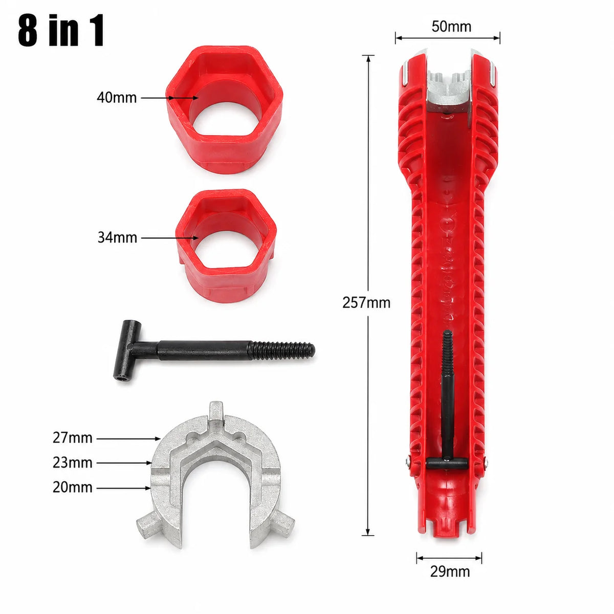 8-in-1 Universal Faucet Wrench – Plumbing Repair Tool Plumbing Wrench Tool Nixie 8in1