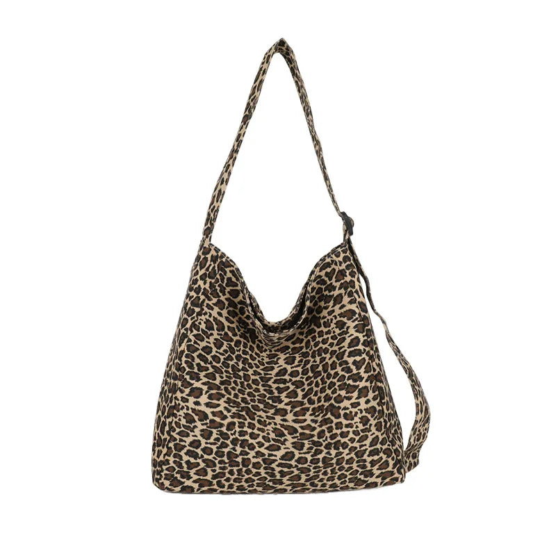 Leopard Print Large Capacity Crossbody Tote Shoulder Bag Crossbody Shoulder Bag Nixie BB-1465Brown Leopard