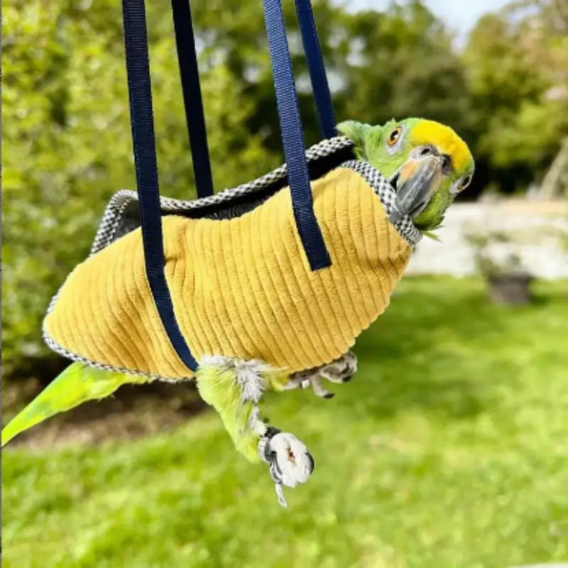 Anti-Escape Parrot Vest Carrier – Breathable Bird Harness S–XL Bird Vest Carrier Nixie