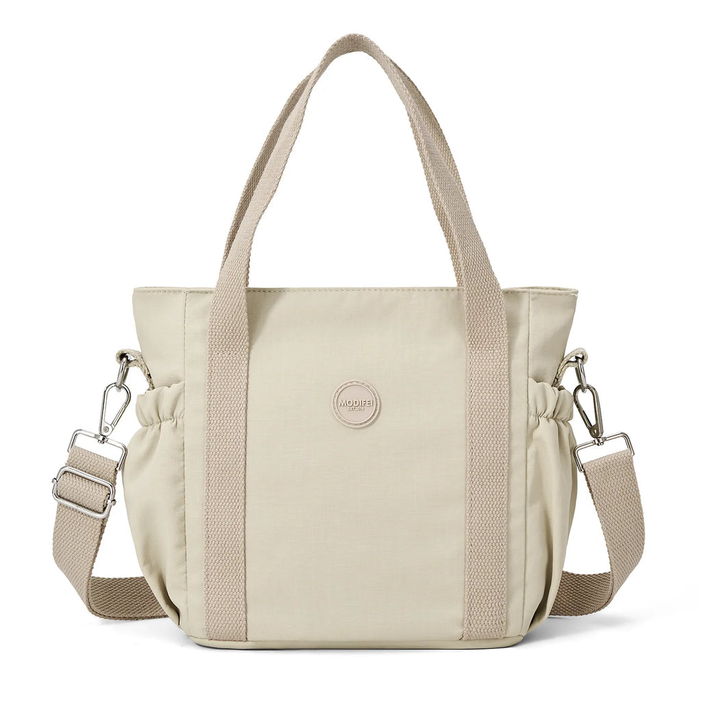 Nixie Large Nylon Tote Bag – Women's Lightweight Crossbody Shoulder Nylon Tote Bag Nixie Khaki