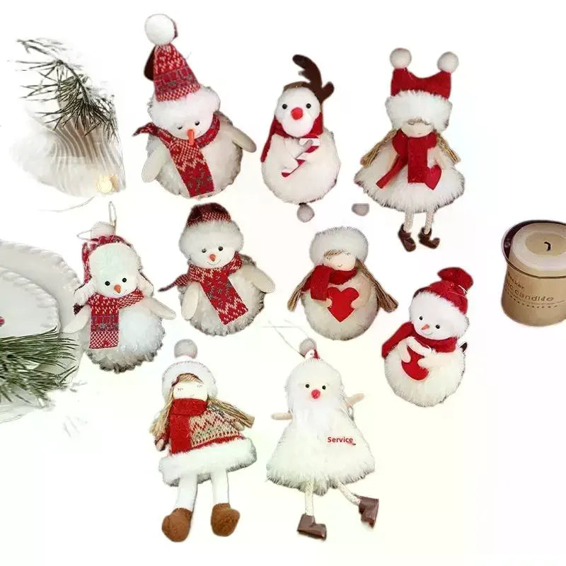 Christmas Plush Snowman Hanging Ornament | Tree Pendant Christmas Tree Ornament Nixie