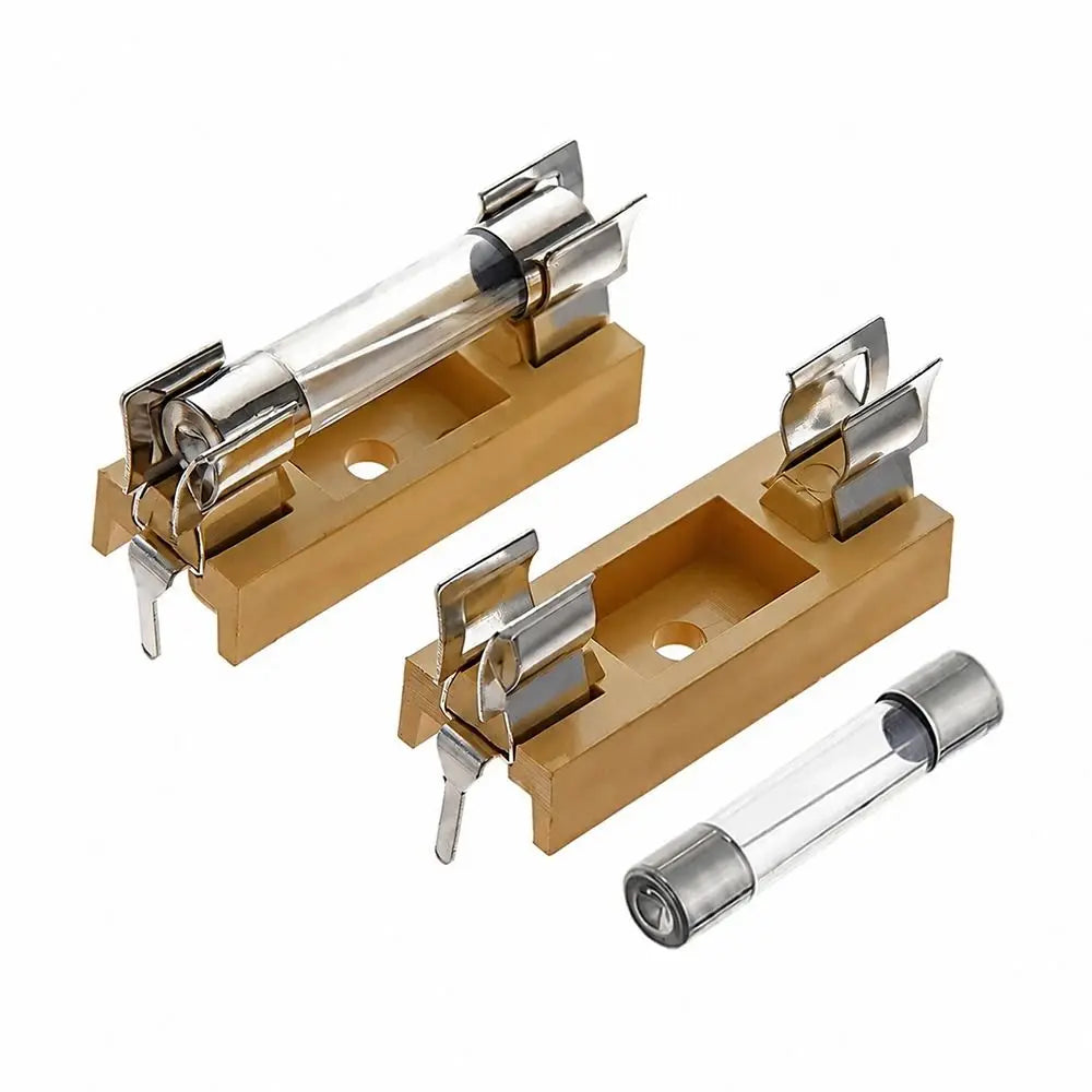 10Pcs Glass Tube Fuse Holder 5x20mm 6x30mm AC250V Panel Mount Fuse Holder Block Nixie