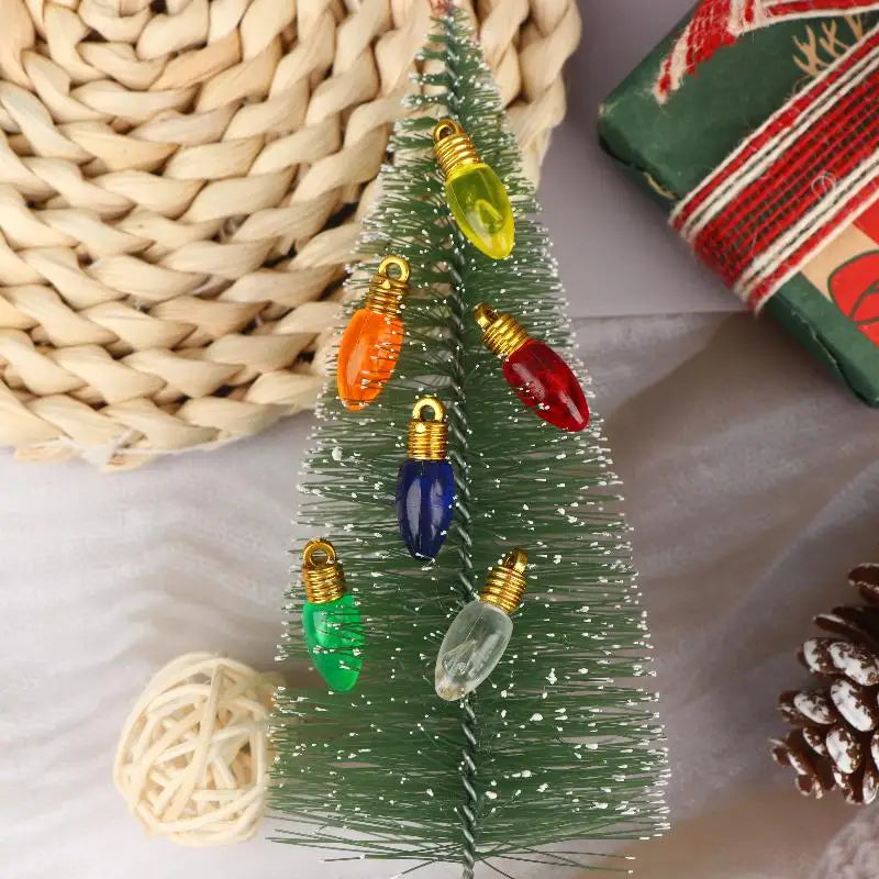 Mini Colorful Plastic Bulbs 10 Pcs – Reusable Christmas Decor Christmas Ornaments Nixie