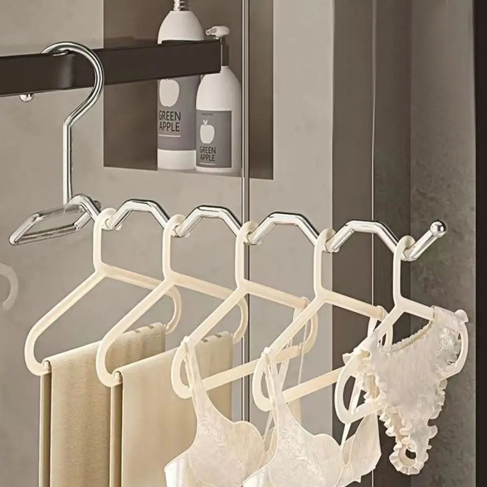 Folding Stainless Steel Clothes Hanger – Multi-Hook Coat Rack
