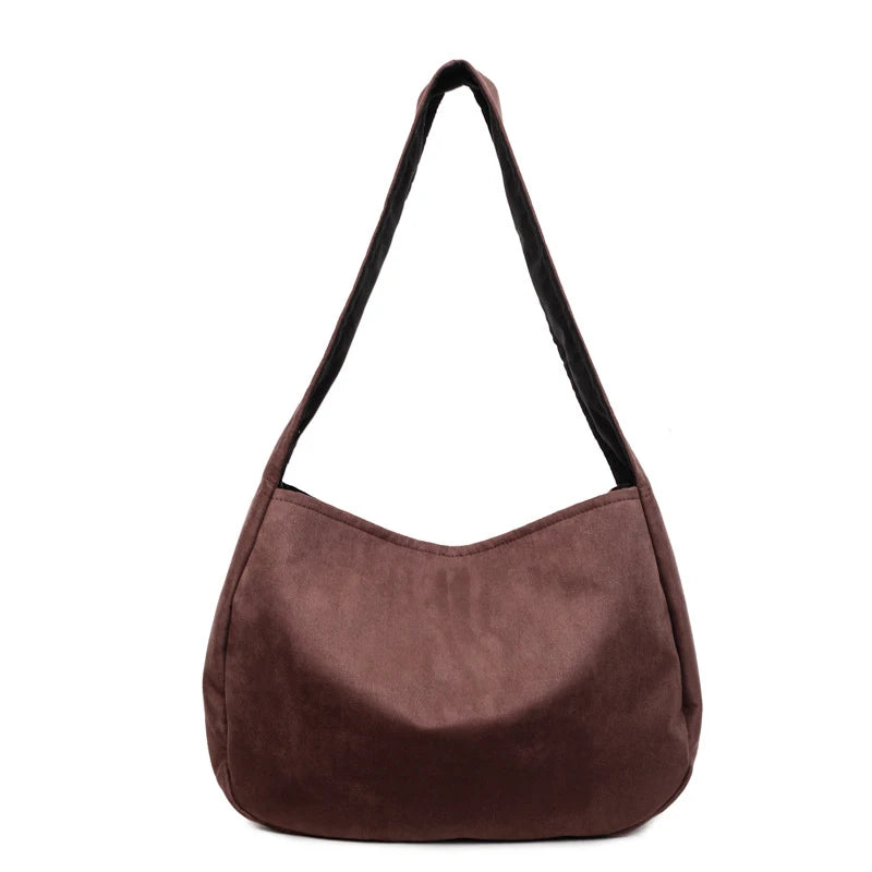 Women's Faux Suede Shoulder Bag – Casual Dumpling Underarm Bag Shoulder Handbag Nixie