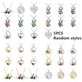 Panda Bear Zircon Heart Pendant Necklace Set – Women & Girls