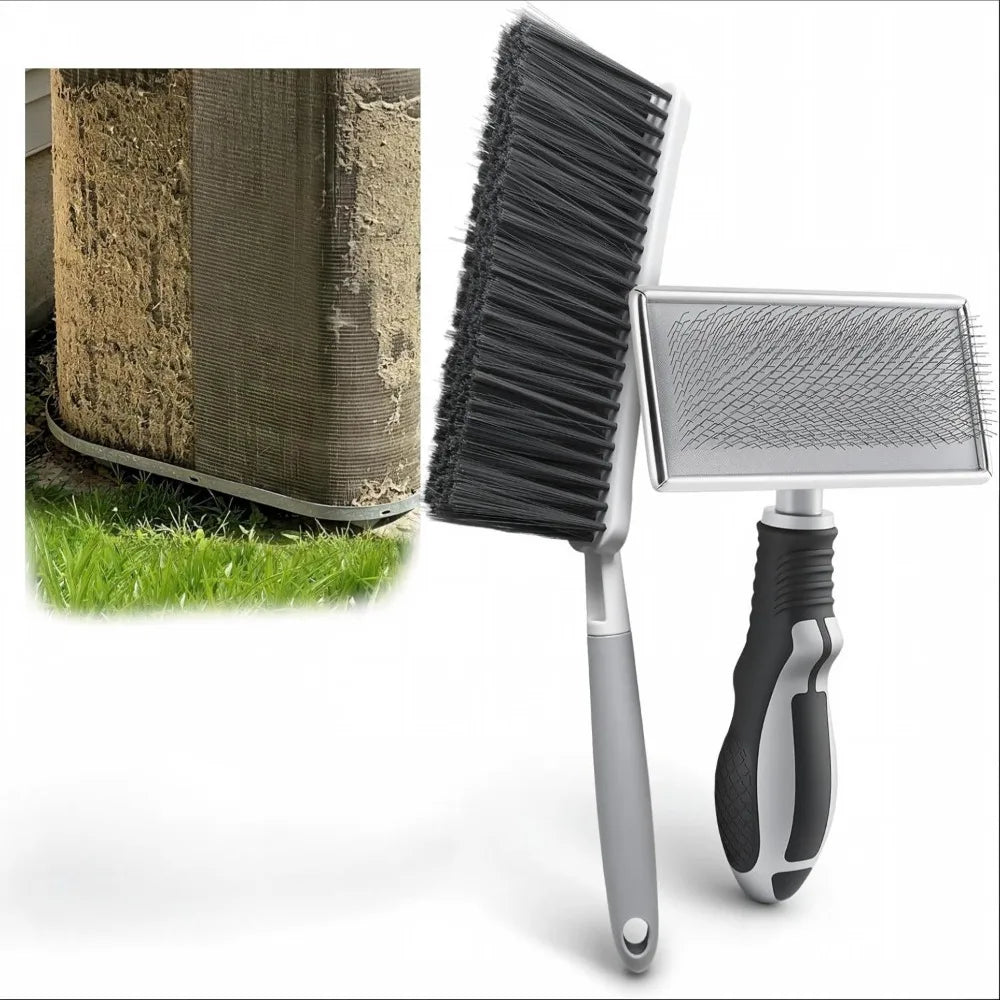 HVAC AC Coil Fin Cleaning Brush Set – Stainless Steel, Reusable HVAC Cleaning Brush Nixie Blue
