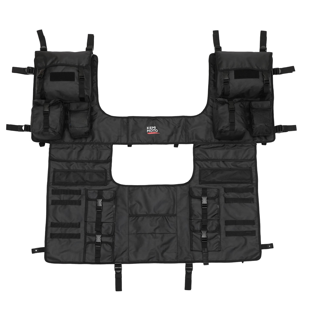 KEMIMOTO UTV Storage Bag Seat Back Rack – Polaris, Can-Am, CFMOTO UTV Storage Rack Nixie Bag