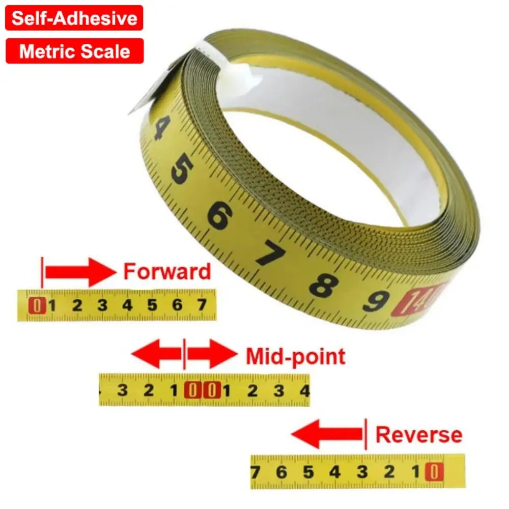 Self-Adhesive Metric Steel Tape Measure 1–5M | Miter Track Adhesive Tape Measure Nixie