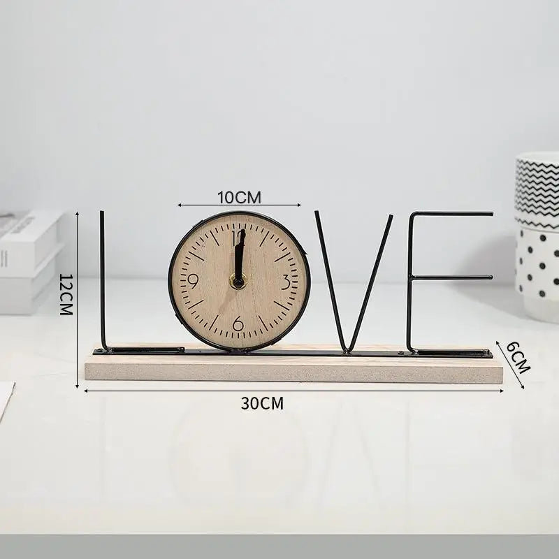 Nordic Wooden Table Clock – Minimalist Home Décor Piece