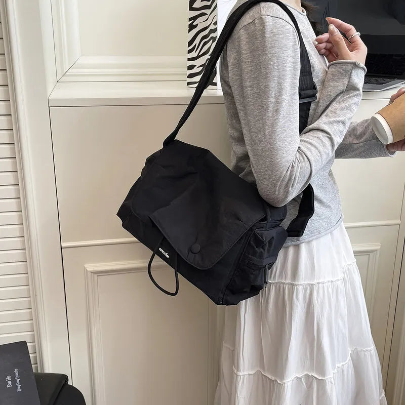 Nixie Nylon Crossbody Bag for Women – Lightweight Flap Satchel Crossbody Shoulder Bag Nixie