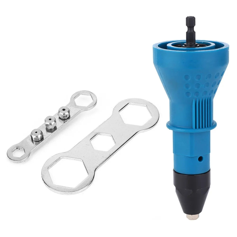 Rivet Nut Gun Adapter Kit for Electric Drill – Blue Rivet Gun Adapter Nixie