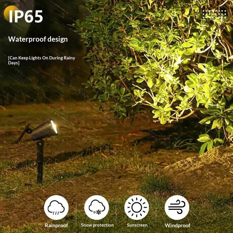 Solar Garden Spotlights RGB IP65 Waterproof Adjustable Landscape