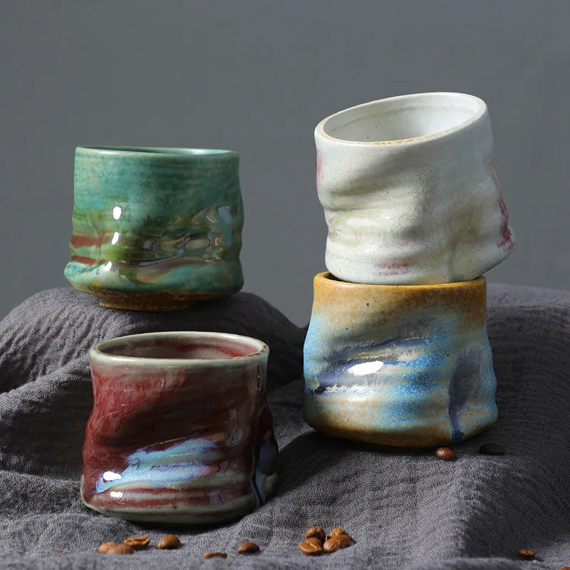 Four Seasons Handmade Ceramic Espresso & Latte Art Cup Ceramic Coffee Cup Nixie