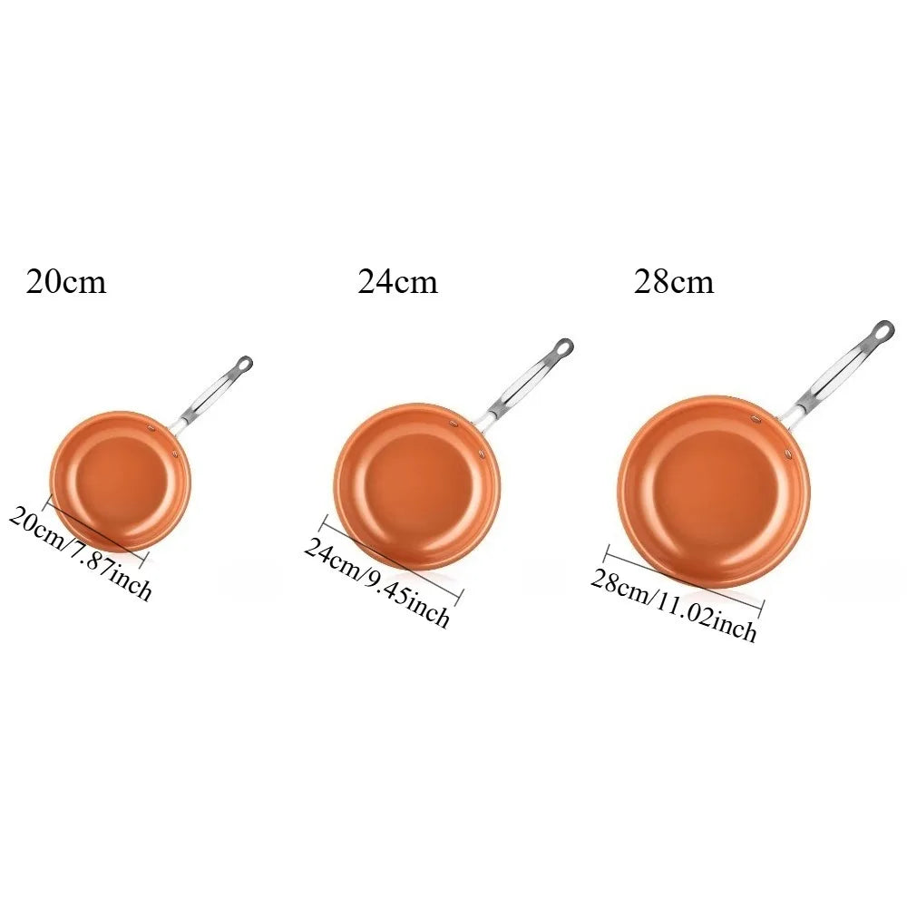 Non-Stick Copper Color Frying Pan | Skillet for Eggs & Steaks Non-Stick Skillet Nixie